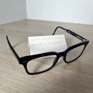L.A. Eyeworks 1214 Gottlieb 203 Eyeglasses Purple Tortoise Frames Made in Japan